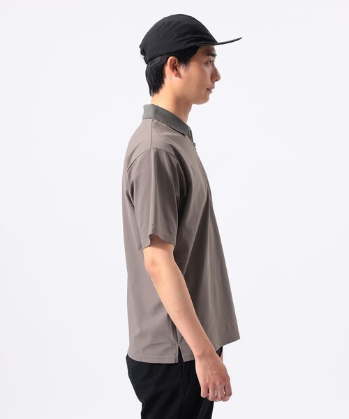BEAMS GOLF(ビームスゴルフ)の「ORANGE LABEL / フレックスドライ ハーフジップ ポロシャツ(吸水速乾・UVカット)(ポロシャツ・メンズ・グレー/ネイビー/ベージュ・XL/S/L/M)」の12枚目の写真