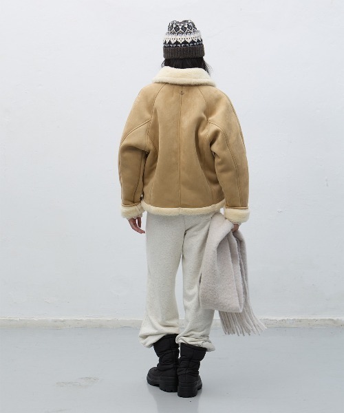 GENERAL IDEA（ジェネラルアイデア）の「【GENERAL IDEA】ムートンボアコート / SHEARING CALLOR MUSTANG COAT（ムートンコート・レディース・ブラウン/ベージュ・L/M/S）」の13枚目の写真