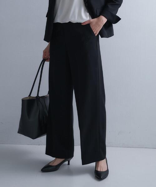 UNTITLED（アンタイトル）の「【洗えるスーツ／ストレッチ性／後ろウエストゴム】ワイドパンツ（その他パンツ・レディース・ネイビー/ブラック/ネイビー系5・00/01/02/03/04/42/44/46/48/50）」の19枚目の写真