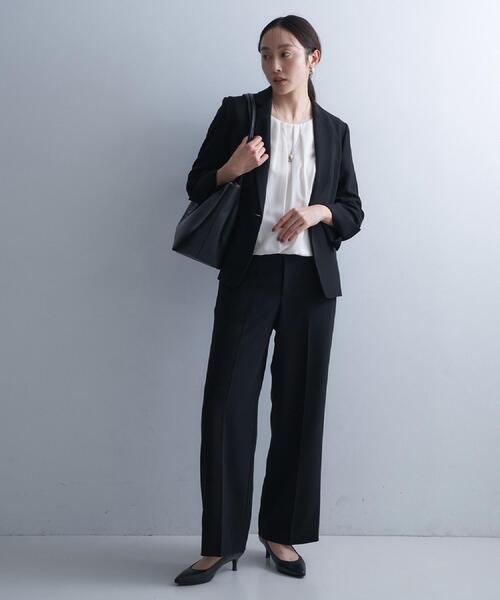 UNTITLED（アンタイトル）の「【洗えるスーツ／ストレッチ性／後ろウエストゴム】ワイドパンツ（その他パンツ・レディース・ネイビー/ブラック/ネイビー系5・00/01/02/03/04/42/44/46/48/50）」の20枚目の写真