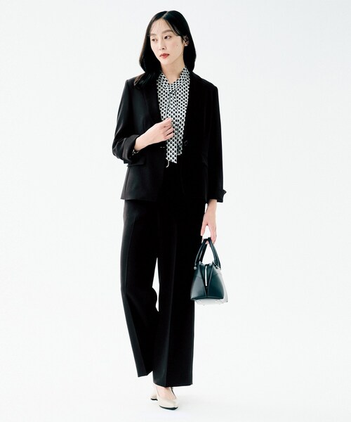 UNTITLED（アンタイトル）の「【洗えるスーツ／ストレッチ性／後ろウエストゴム】ワイドパンツ（その他パンツ・レディース・ネイビー/ブラック/ネイビー系5・00/01/02/03/04/42/44/46/48/50）」の22枚目の写真