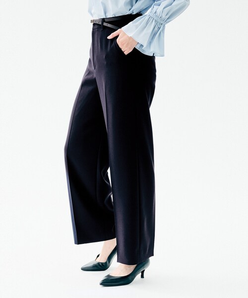 UNTITLED（アンタイトル）の「【洗えるスーツ／ストレッチ性／後ろウエストゴム】ワイドパンツ（その他パンツ・レディース・ネイビー/ブラック/ネイビー系5・00/01/02/03/04/42/44/46/48/50）」の15枚目の写真