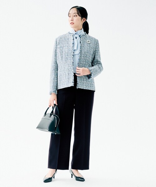 UNTITLED（アンタイトル）の「【洗えるスーツ／ストレッチ性／後ろウエストゴム】ワイドパンツ（その他パンツ・レディース・ネイビー/ブラック/ネイビー系5・00/01/02/03/04/42/44/46/48/50）」の18枚目の写真