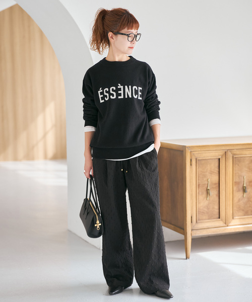 Spick & Span（スピックアンドスパン）の「《WEB限定 / 追加》ドットジャガードイージーパンツ（その他パンツ・レディース・ブラック・38/36）」の2枚目の写真