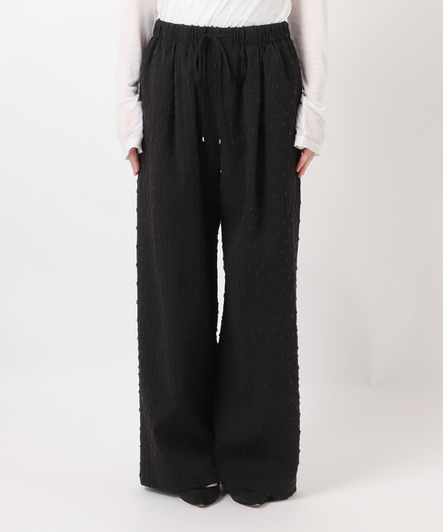 Spick & Span（スピックアンドスパン）の「《WEB限定 / 追加》ドットジャガードイージーパンツ（その他パンツ・レディース・ブラック・38/36）」の14枚目の写真