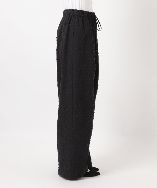 Spick & Span（スピックアンドスパン）の「《WEB限定 / 追加》ドットジャガードイージーパンツ（その他パンツ・レディース・ブラック・38/36）」の17枚目の写真