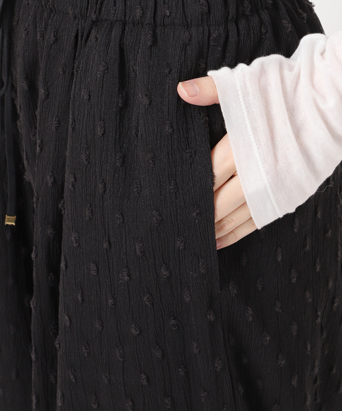 Spick & Span（スピックアンドスパン）の「《WEB限定 / 追加》ドットジャガードイージーパンツ（その他パンツ・レディース・ブラック・38/36）」の20枚目の写真