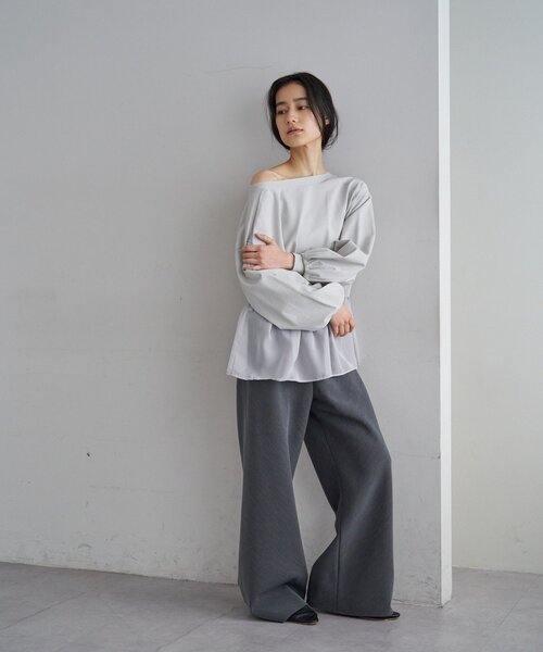 SHENERY（シーナリー）の「シアードッキングカーディガン（カーディガン/ボレロ・レディース・ホワイト/ブラック/グレー・FREE）」の15枚目の写真