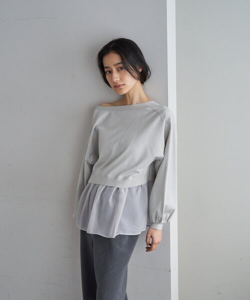 SHENERY（シーナリー）の「シアードッキングカーディガン（カーディガン/ボレロ・レディース・ホワイト/ブラック/グレー・FREE）」の17枚目の写真