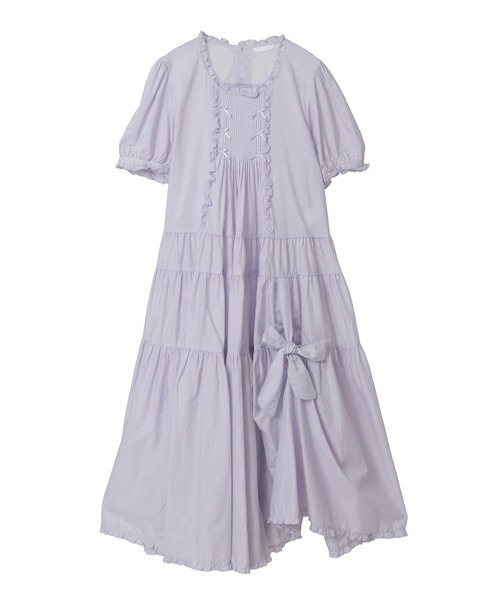 PINK HOUSE 花柄たくし上げロングワンピース たくし上げリボン付きローンワンピース（ワンピース）｜PINK HOUSE