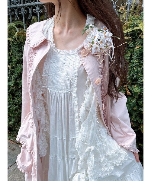 たくし上げリボン付きローンワンピース（ワンピース）｜PINK HOUSE