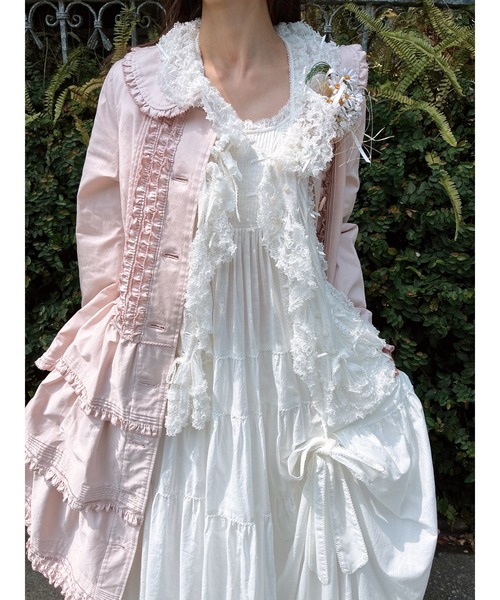 たくし上げリボン付きローンワンピース（ワンピース）｜PINK HOUSE