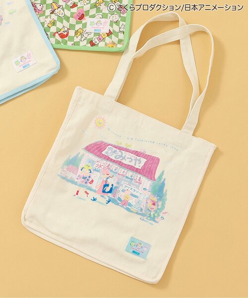 桃豆こまもち らいらちゃんフルグラ特大トートバッグ セール】ちびまる子ちゃんコラボ バリエーショントートBAG（トート