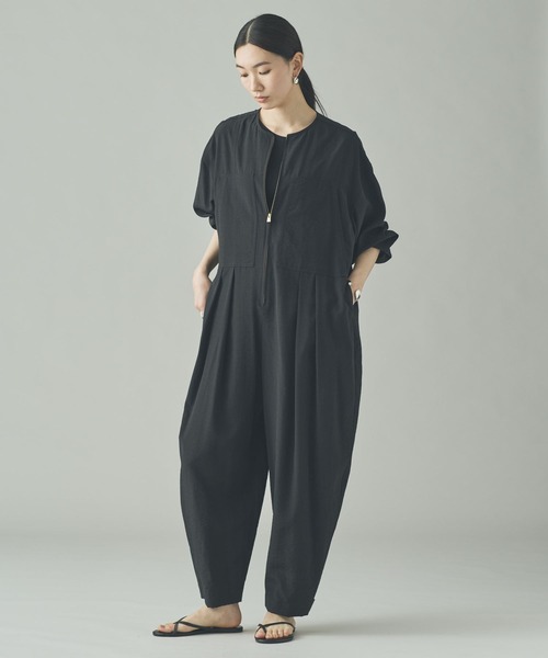 Curensology（カレンソロジー）の「コットンナイロンサロペットパンツ