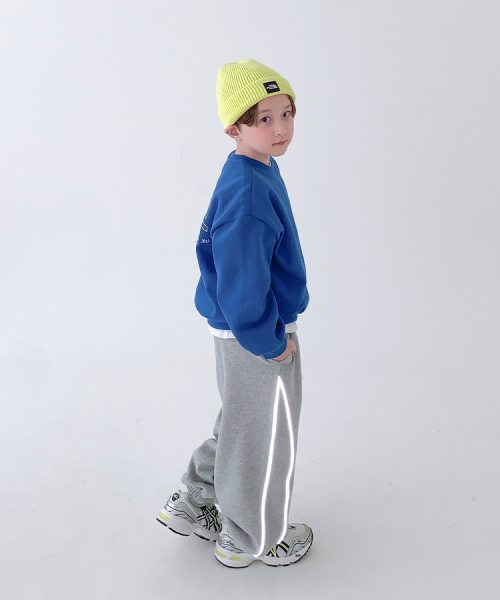 BERRYCLOSET（ベリークローゼット）の「[起毛] フラッシュパイピングジョガーパンツ（スウェットパンツ・レディース・チャコールグレー/ブラック・11号/13号/17号/19号/7号/15号/09号）」の6枚目の写真