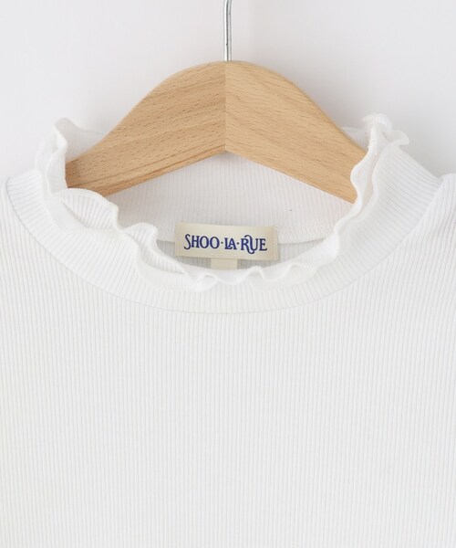 SHOO・LA・RUE（シューラルー）の「【110-140cm/プチセレ】リボンハイネックインナー（Tシャツ/カットソー・キッズ・ブラック/ホワイト・11/12/13/14）」の5枚目の写真