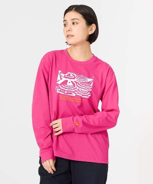 le coq sportif(ルコックスポルティフ)の「【ルコックスポルティフ】吸汗速乾/ストレッチ/UVカット/遮熱ヘランカ長袖Tシャツ(Tシャツ/カットソー・レディース・ネイビー/ピンク/ホワイト/ブルー・S/M/L/XL)」の1枚目の写真