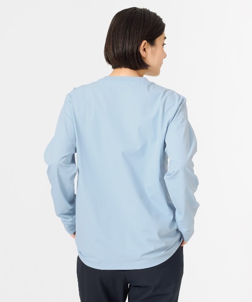 le coq sportif(ルコックスポルティフ)の「【ルコックスポルティフ】吸汗速乾/ストレッチ/UVカット/遮熱ヘランカ長袖Tシャツ(Tシャツ/カットソー・レディース・ネイビー/ピンク/ホワイト/ブルー・S/M/L/XL)」の19枚目の写真