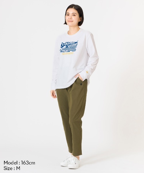 le coq sportif(ルコックスポルティフ)の「【ルコックスポルティフ】吸汗速乾/ストレッチ/UVカット/遮熱ヘランカ長袖Tシャツ(Tシャツ/カットソー・レディース・ネイビー/ピンク/ホワイト/ブルー・S/M/L/XL)」の11枚目の写真