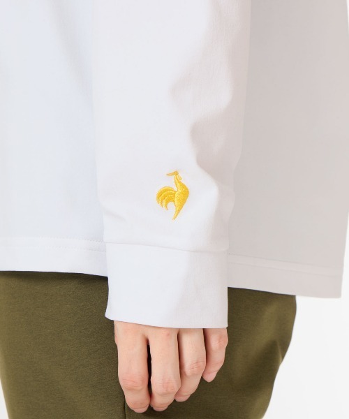 le coq sportif(ルコックスポルティフ)の「【ルコックスポルティフ】吸汗速乾/ストレッチ/UVカット/遮熱ヘランカ長袖Tシャツ(Tシャツ/カットソー・レディース・ネイビー/ピンク/ホワイト/ブルー・S/M/L/XL)」の7枚目の写真