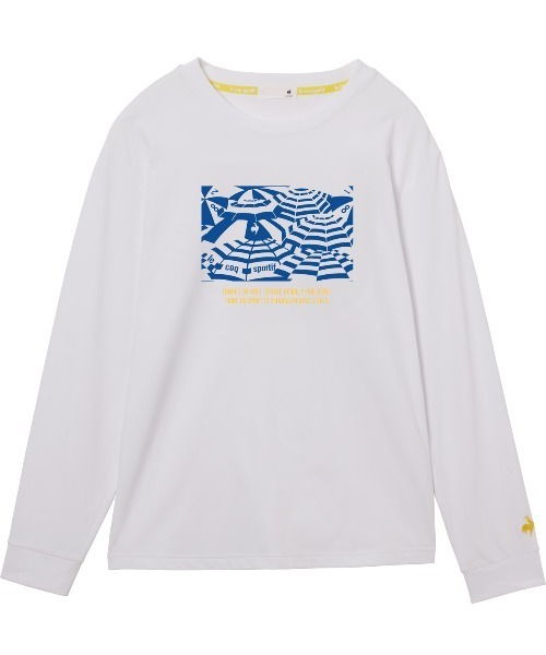 le coq sportif(ルコックスポルティフ)の「【ルコックスポルティフ】吸汗速乾/ストレッチ/UVカット/遮熱ヘランカ長袖Tシャツ(Tシャツ/カットソー・レディース・ネイビー/ピンク/ホワイト/ブルー・S/M/L/XL)」の12枚目の写真