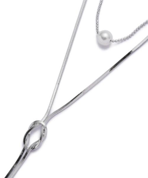 NATURAL BEAUTY BASIC（ナチュラルビューティーベーシック）の「3wayノットネックレス（ネックレス・レディース・シルバー/ゴールド・ﾌﾘ-）」の3枚目の写真