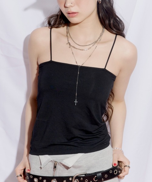 DTYYPE（ドタイプ）の「クールタッチカップキャミソール（キャミソール・レディース・ブラック/ブラウン/ホワイト・FREE）」の14枚目の写真