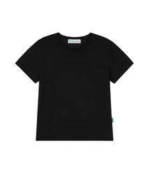 ビビスーパーシングルクルーネック半袖Tシャツ(ブラック)