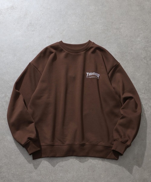 THRASHER(スラッシャー)の「【THRASHER/スラッシャー】裏毛 マガジンプリント クルーネック スウェット トレーナー(スウェット・メンズ・アッシュグレー/ブラウン/ブラック・L/XL/M)」の8枚目の写真