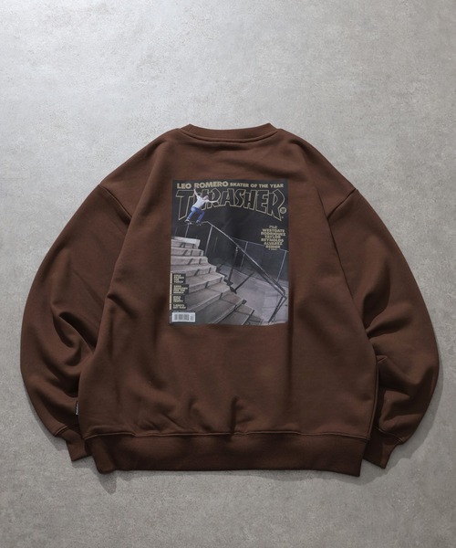 THRASHER(スラッシャー)の「【THRASHER/スラッシャー】裏毛 マガジンプリント クルーネック スウェット トレーナー(スウェット・メンズ・アッシュグレー/ブラウン/ブラック・L/XL/M)」の9枚目の写真