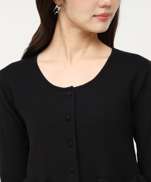 ROYAL PARTY（ロイヤルパーティー）の「ランダムフリルヘムシアードッキングトップス（Tシャツ/カットソー・レディース・グレー/ブラック/グリーン・FREE）」の7枚目の写真