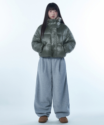 MUSINSA STANDARD WOMAN | ウィメンズデイリープファーグロッシーショートダウンジャケット[セージ](ダウンジャケット/コート)