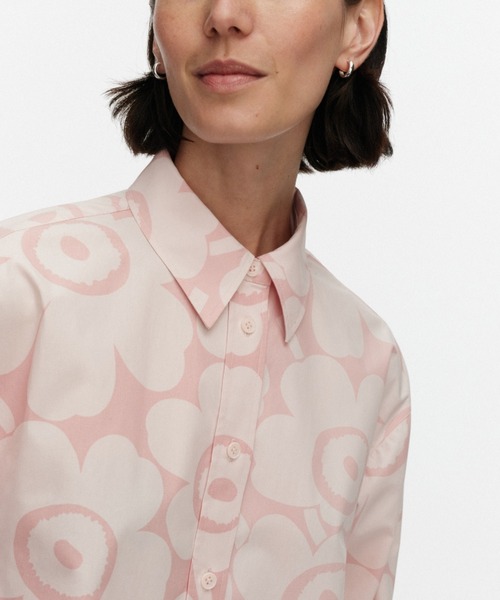 marimekko（マリメッコ）の「Kuvitelma Unikko / shirt dress（ワンピース・レディース・ライトピンク/ライトブルー・36/34/40）」の5枚目の写真