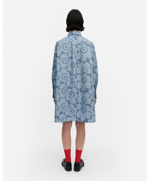 marimekko（マリメッコ）の「Kuvitelma Unikko / shirt dress（ワンピース・レディース・ライトピンク/ライトブルー・36/34/40）」の7枚目の写真