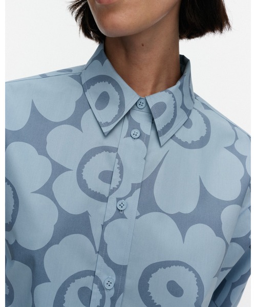 marimekko（マリメッコ）の「Kuvitelma Unikko / shirt dress（ワンピース・レディース・ライトピンク/ライトブルー・36/34/40）」の8枚目の写真