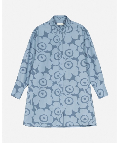 marimekko（マリメッコ）の「Kuvitelma Unikko / shirt dress（ワンピース・レディース・ライトピンク/ライトブルー・36/34/40）」の9枚目の写真