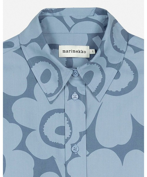 marimekko（マリメッコ）の「Kuvitelma Unikko / shirt dress（ワンピース・レディース・ライトピンク/ライトブルー・36/34/40）」の11枚目の写真