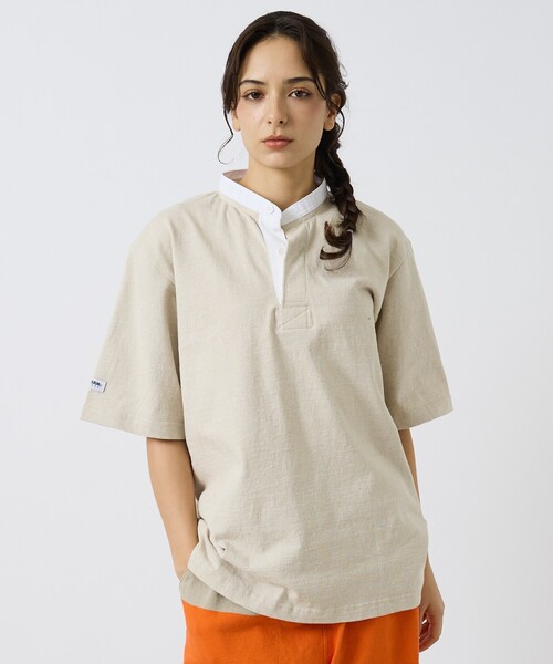 Barbarian(バーバリアン)の「【BARBARIAN / バーバリアン】Henley Collar Short / ヘンリーカラ―ショート(Tシャツ/カットソー・メンズ・グレー/ライトベージュ/ネイビー・XL/L/M/S)」の2枚目の写真