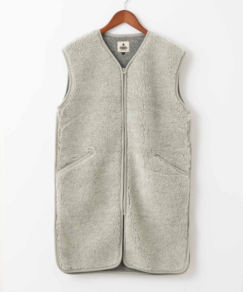 ABBEY MARKET（アビーマーケット）の「COLD BREAKER LONG LENGTH VEST  CAMPA  コールドブレイカー ロング丈ベスト（ベスト・レディース・チャコールグレー/ブラウン/シルバーグレー/ライトベージュ/ブラック・SMALL）」の8枚目の写真