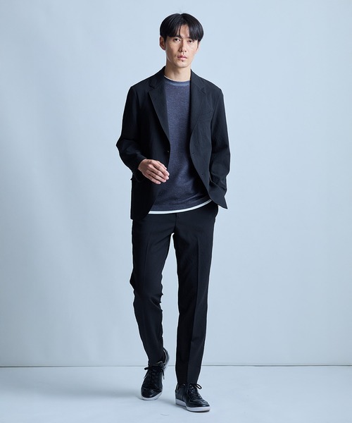 UNION STATION（ユニオンステーション）の「テックチリメンテーラードジャケット（テーラードジャケット・メンズ・ブラック/ベージュ・S/M/L/LL）」の10枚目の写真