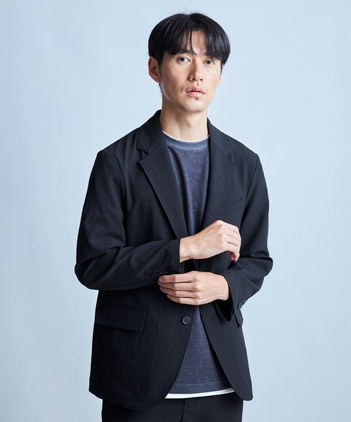 UNION STATION（ユニオンステーション）の「テックチリメンテーラードジャケット（テーラードジャケット・メンズ・ブラック/ベージュ・S/M/L/LL）」の8枚目の写真