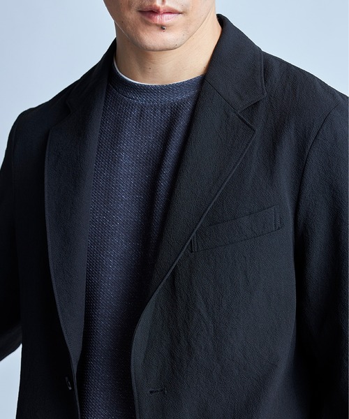 UNION STATION（ユニオンステーション）の「テックチリメンテーラードジャケット（テーラードジャケット・メンズ・ブラック/ベージュ・S/M/L/LL）」の9枚目の写真