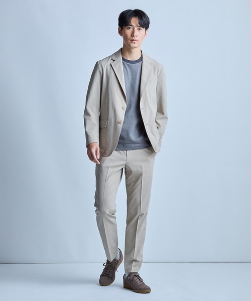 UNION STATION（ユニオンステーション）の「テックチリメンテーラードジャケット（テーラードジャケット・メンズ・ブラック/ベージュ・S/M/L/LL）」の5枚目の写真