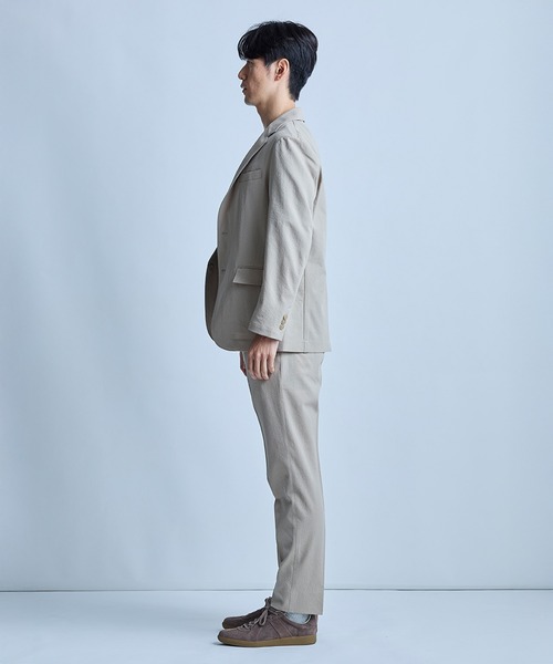 UNION STATION（ユニオンステーション）の「テックチリメンテーラードジャケット（テーラードジャケット・メンズ・ブラック/ベージュ・S/M/L/LL）」の6枚目の写真