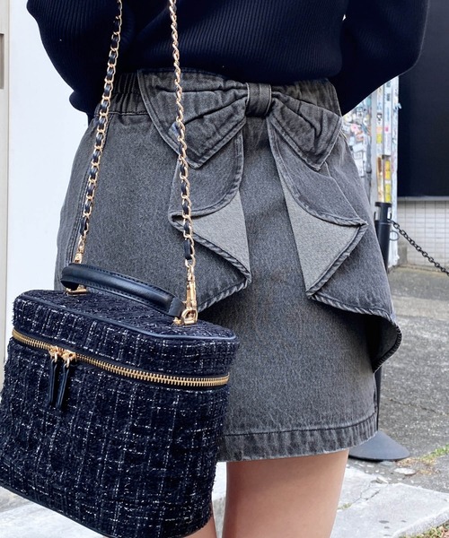 INGNI（イング）の「バックリボンデニムタイトスカート（デニムスカート・レディース・ブルー/グレー・FREE）」の5枚目の写真