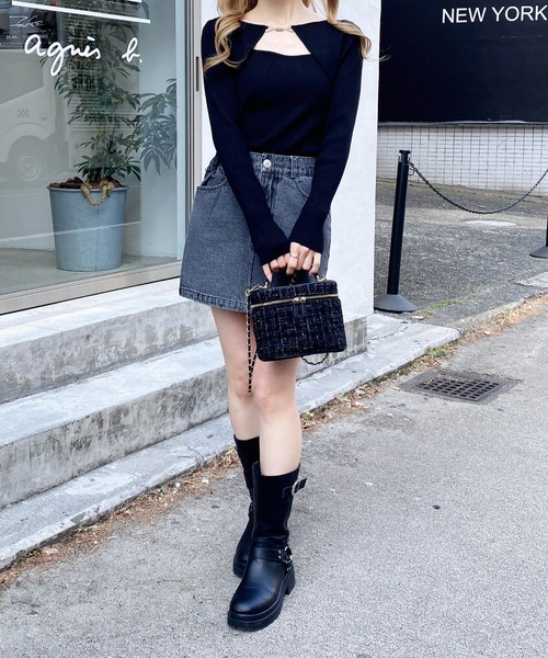 INGNI（イング）の「バックリボンデニムタイトスカート（デニムスカート・レディース・ブルー/グレー・FREE）」の9枚目の写真