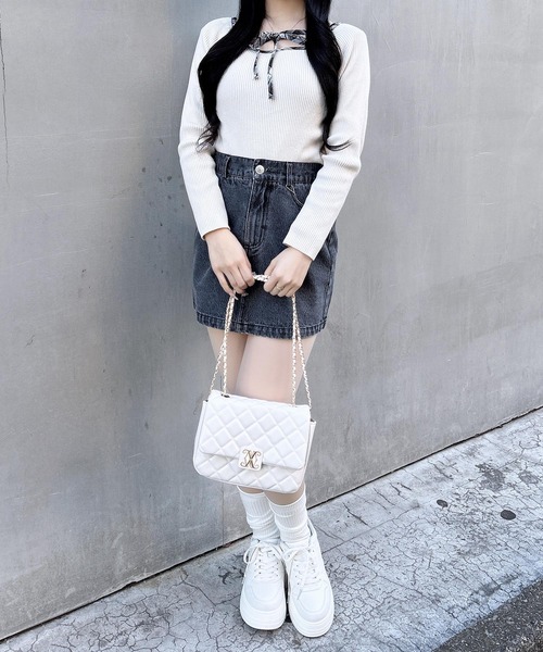 INGNI（イング）の「バックリボンデニムタイトスカート（デニムスカート・レディース・ブルー/グレー・FREE）」の16枚目の写真