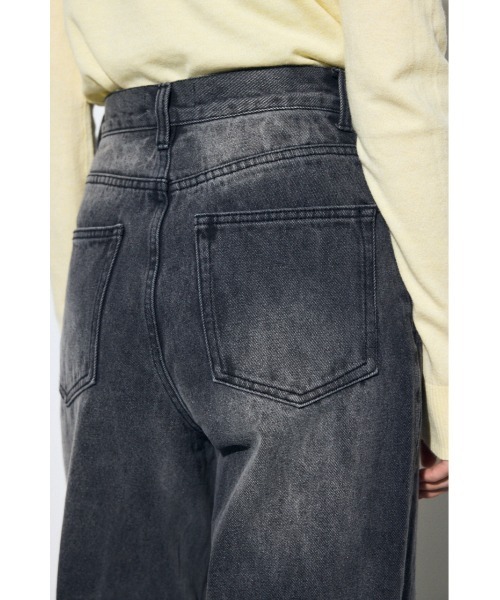 AZUL by moussy（アズールバイマウジー）の「AZUL DENIM レースワイドデニム（デニムパンツ・レディース・ライトブラック/ブルー・MEDIUM/SMALL）」の8枚目の写真