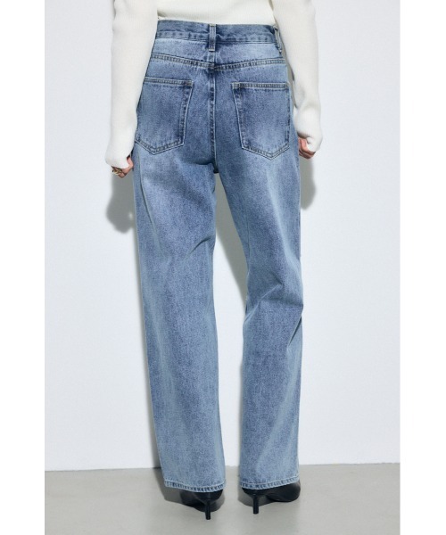AZUL by moussy（アズールバイマウジー）の「AZUL DENIM レースワイドデニム（デニムパンツ・レディース・ライトブラック/ブルー・MEDIUM/SMALL）」の12枚目の写真