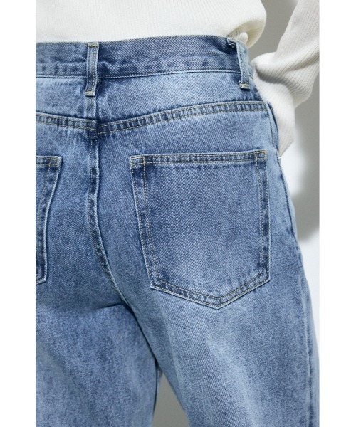 AZUL by moussy（アズールバイマウジー）の「AZUL DENIM レースワイドデニム（デニムパンツ・レディース・ライトブラック/ブルー・MEDIUM/SMALL）」の15枚目の写真